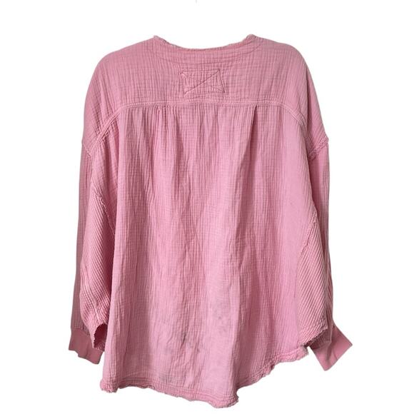 Free‎ People We The Free Palo Santo Pullover Oversized Sz M pink - Picture 8 of 10